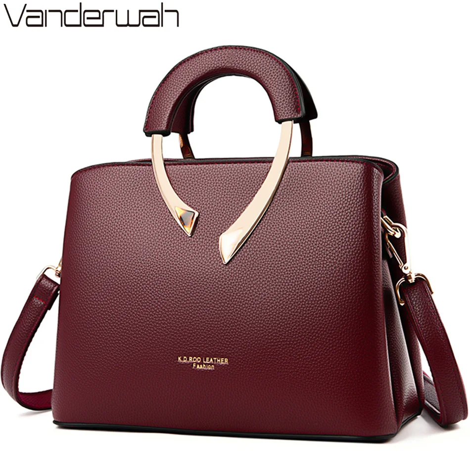 Luxury Bags Supplier - 本物のヴァンダーウォール高品質 Pu レザーカジュアルトート高級ハンドバッグ女性バッグデザイナーショルダークロスボディバッグ女性のための 2025
