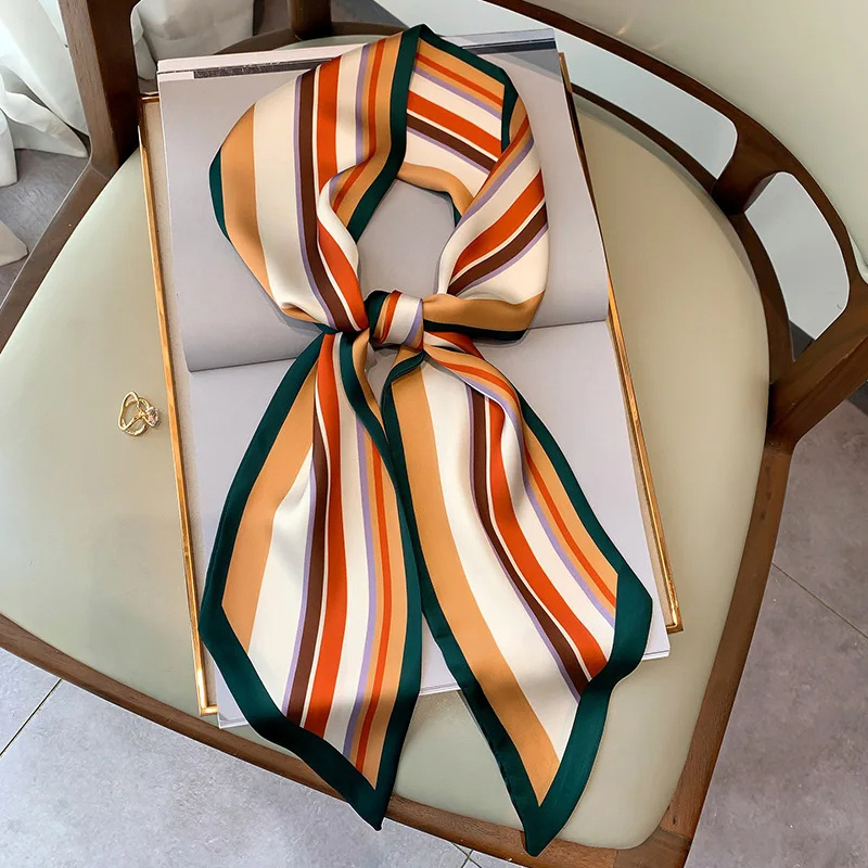 Luxury Bags To Sell - 新作高級ナローショートツイルシルクスカーフ レディース 布製ロングリボンバインディングバッグ シルクスカーフ ヘアベルト 人気