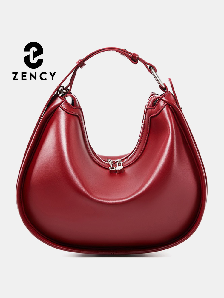 Luxury Bags Supplier - Zency プレミアム本革レディースハンドバッグ高級ホーボーバッグ大容量ファッションショルダーボルサ妻恋人花嫁バッグ用