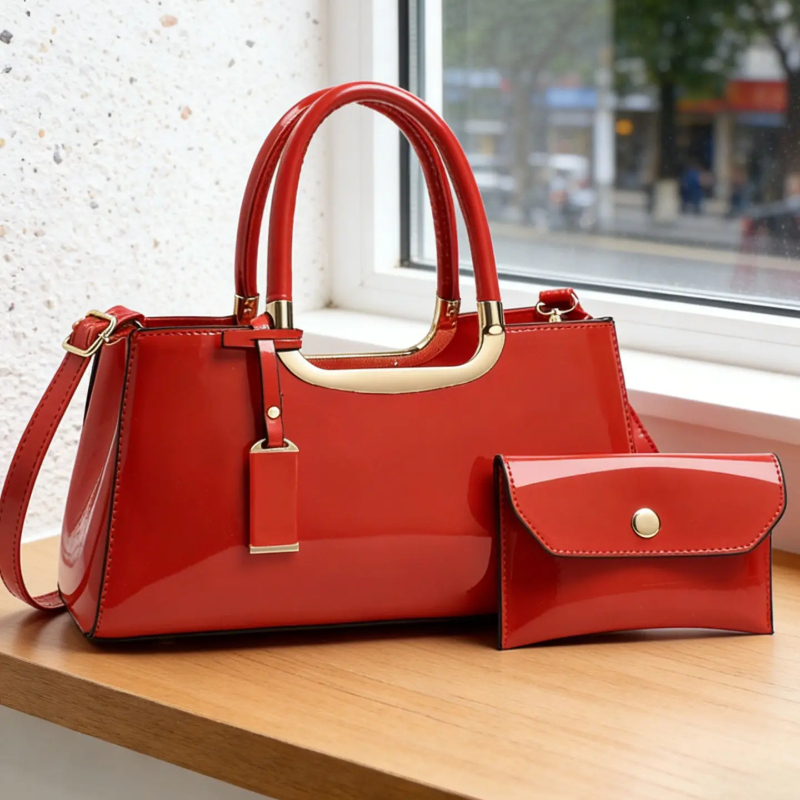 Luxurious Bag - レディースハンドバッグセット、軽量高級PU素材クロスボディショルダーバッグ、調節可能なストラップ、マルチカラーオプション