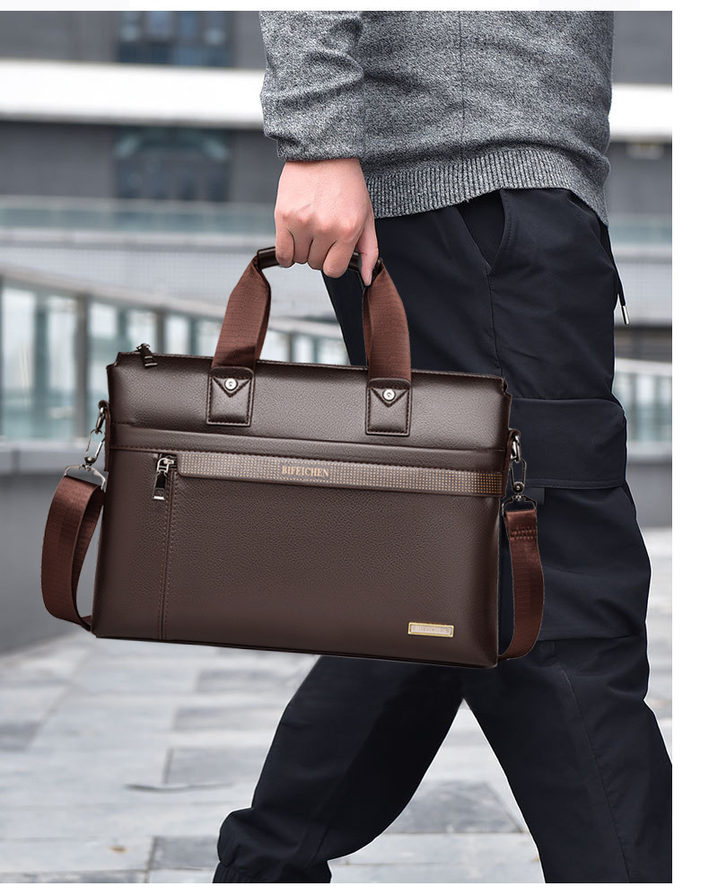 Luxury Bags Office - 2026 新しい高級ブランド男のハンドバッグ革ラップトップブリーフケースビジネス A4 ドキュメントバッグ IPAD オフィス男性ヴィンテージショルダーバッグ
