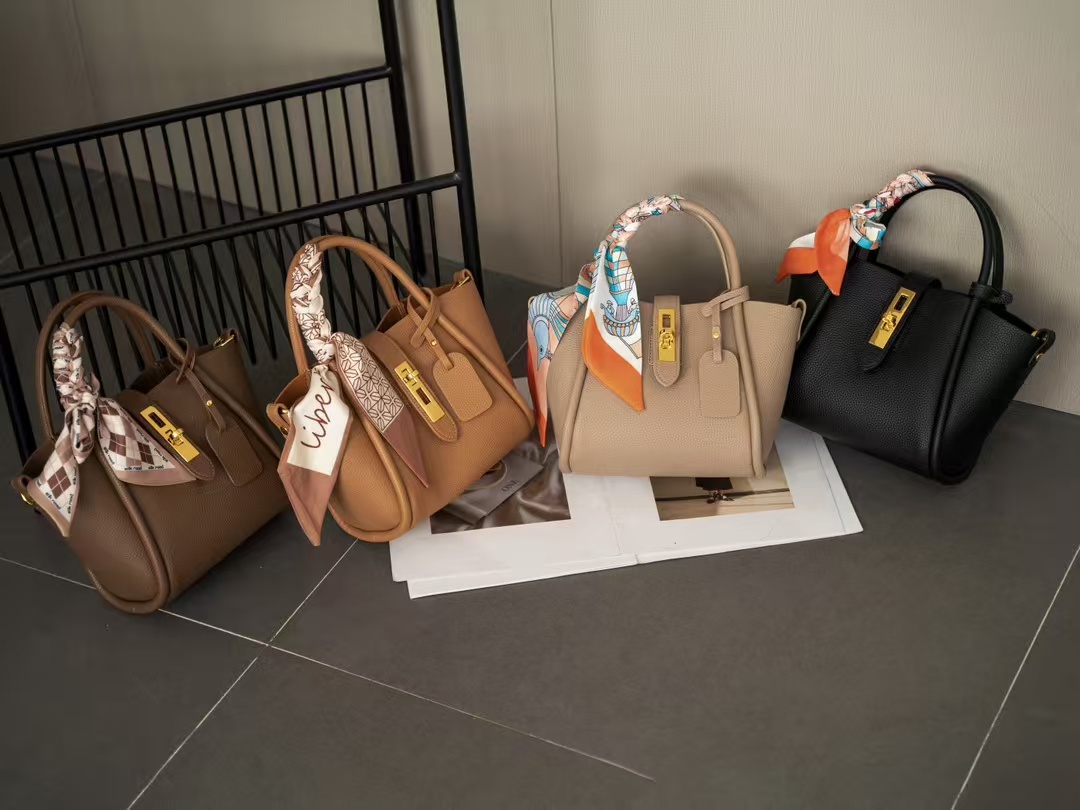 Luxury Bags To Sell - ホット販売ファッション多用途本革ハンドバッグ女性のためのライト高級高品質ライチ柄牛革バケットバッグ