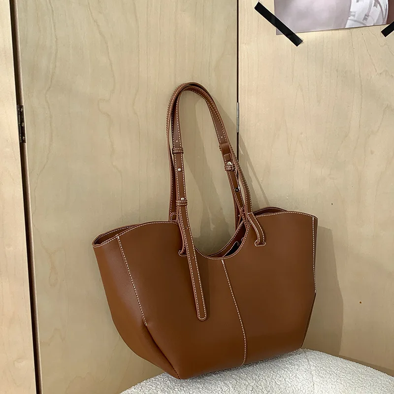 Luxury Bags Supplier - 大容量の女性用ハンドバッグ,PUレザーのポータブルショッピングバッグ,腕の下のトートバッグ,ヴィンテージ,ラグジュアリー