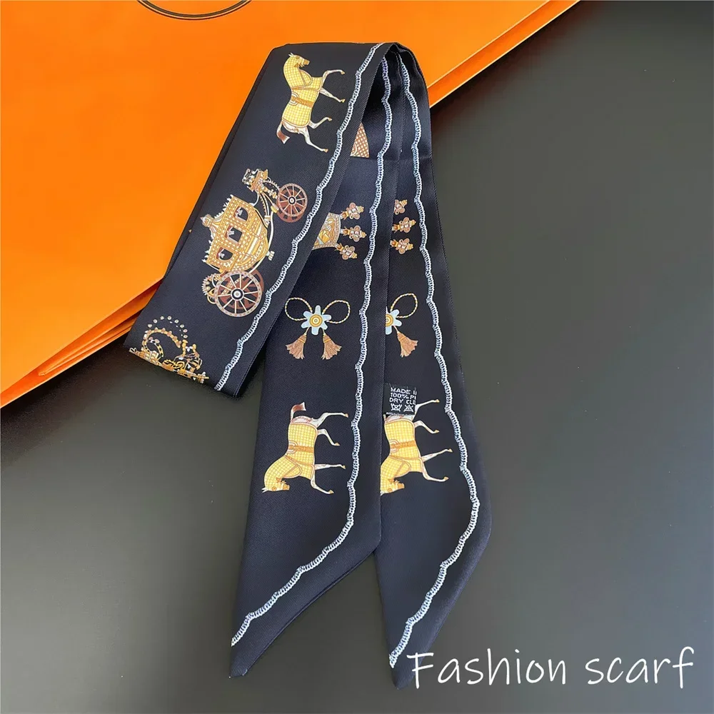 Luxury Bags To Sell - 1PC 韓国夏豪華なチェック女性の装飾ツイルロングリボン結合バッグシルクリボンヘアベルトホット販売小さなスカーフ