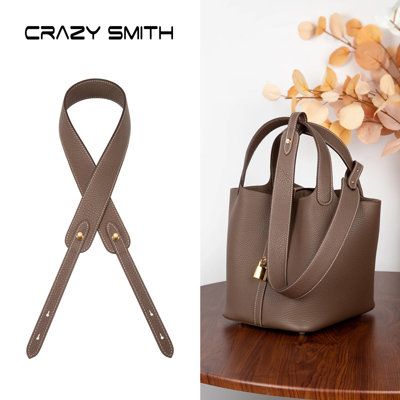 Luxury Bags Hermes - CRAZYSMITH Luxury Genuine Leather Bag Strap