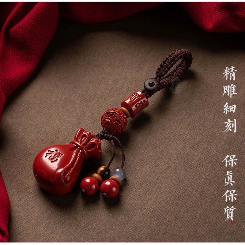 Luxury Bags Supplier - 高級赤辰砂福袋キーバックルペンダントネックレス天然本物の女性のジュエリーアクセサリーエネルギーギフトベストセラー