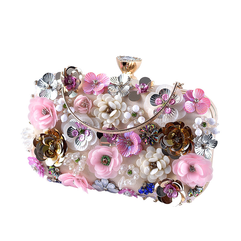 Luxury Bags Collection - ファッション女性バッグフラワーダイヤモンド刺繍小さなクラッチ高級女性ハンドバッグイブニングバッグ新着チェーンショルダー財布