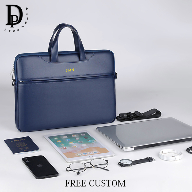 Luxury Bags Laptop - 男性と女性のためのPUレザービジネスブリーフケース,大容量,オフィスラップトップ,ファッショナブル,カスタム名,高級ブランド,トートバッグ,女性のハンドバッグ