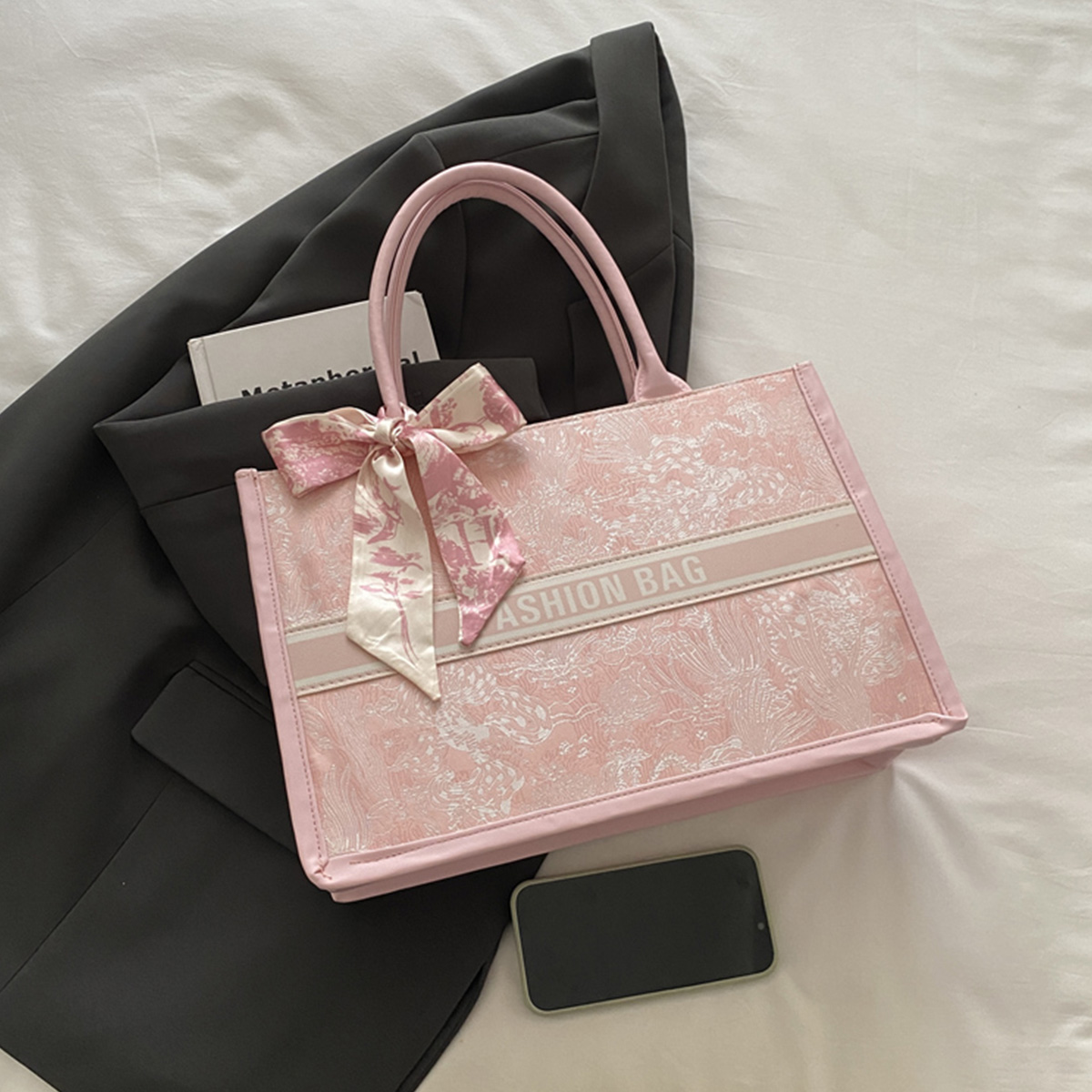 高級感あふれるエレガントな女性用トートバッグ、刺繍ブーケ柄P - Luxury Bags Supplier のレビューと価格