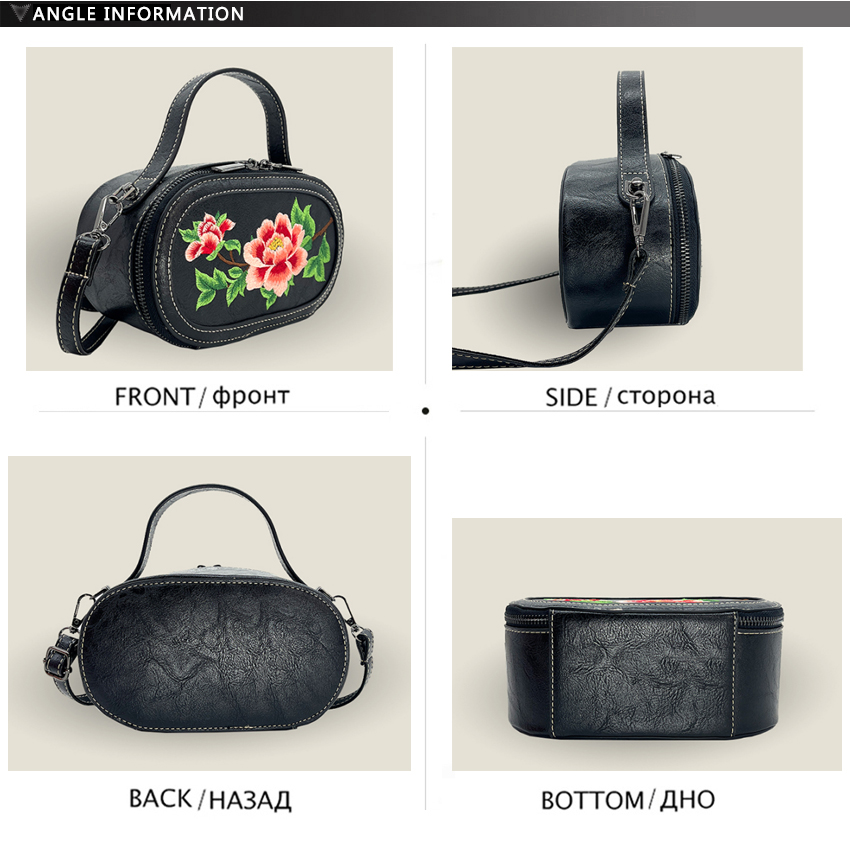 高級デザイナー小さなバッグ女性ハンドバッグレトロ刺繍オーバル - Luxury Bags Office のレビューと価格