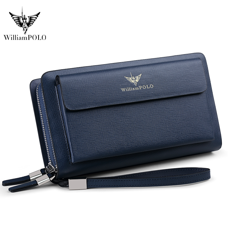 WILLIAMPOLO 高級メンズレザークラッチバッグ 大容 - Luxury Bags Office のレビューと価格