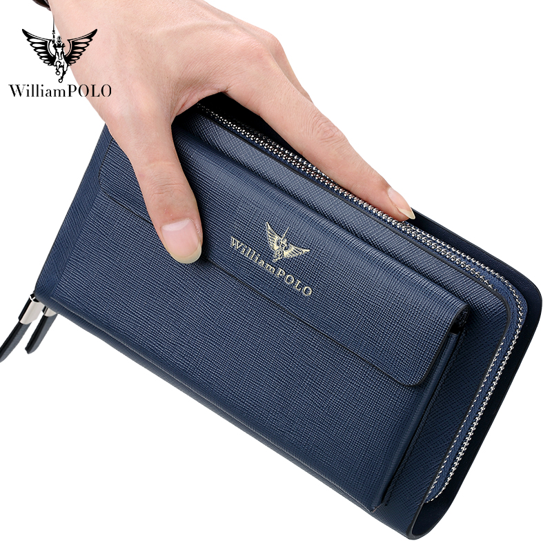 WILLIAMPOLO 高級メンズレザークラッチバッグ 大容 - Luxury Bags Office のレビューと価格