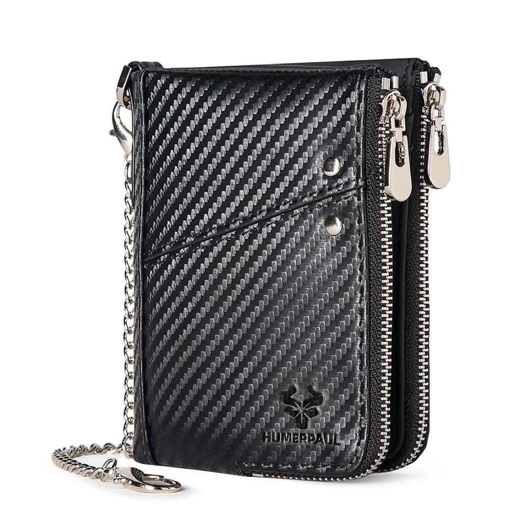 Gzcz-男性用ダブルジッパーレザーウォレット,コインポケッ - Luxury Bags To Sell のレビューと価格