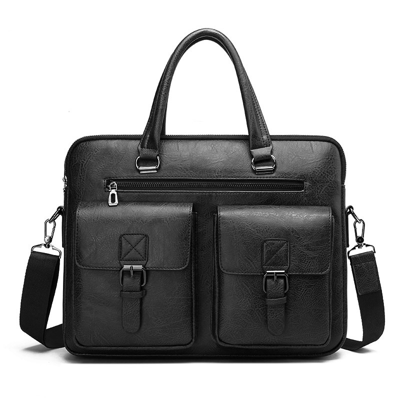 男性用PUレザービジネスブリーフケース,ショルダーバッグ,ラ - Luxury Bags Supplier のレビューと価格