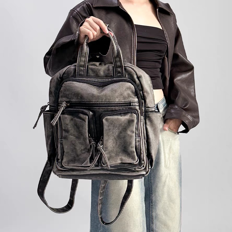 高級ソフトウォッシュPUレザーバックパック、トレンドの女子向 - Luxury Bags Girls のレビューと価格