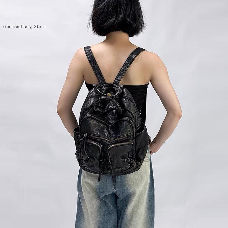 高級ソフトウォッシュPUレザーバックパック、トレンドの女子向 - Luxury Bags Girls のレビューと価格