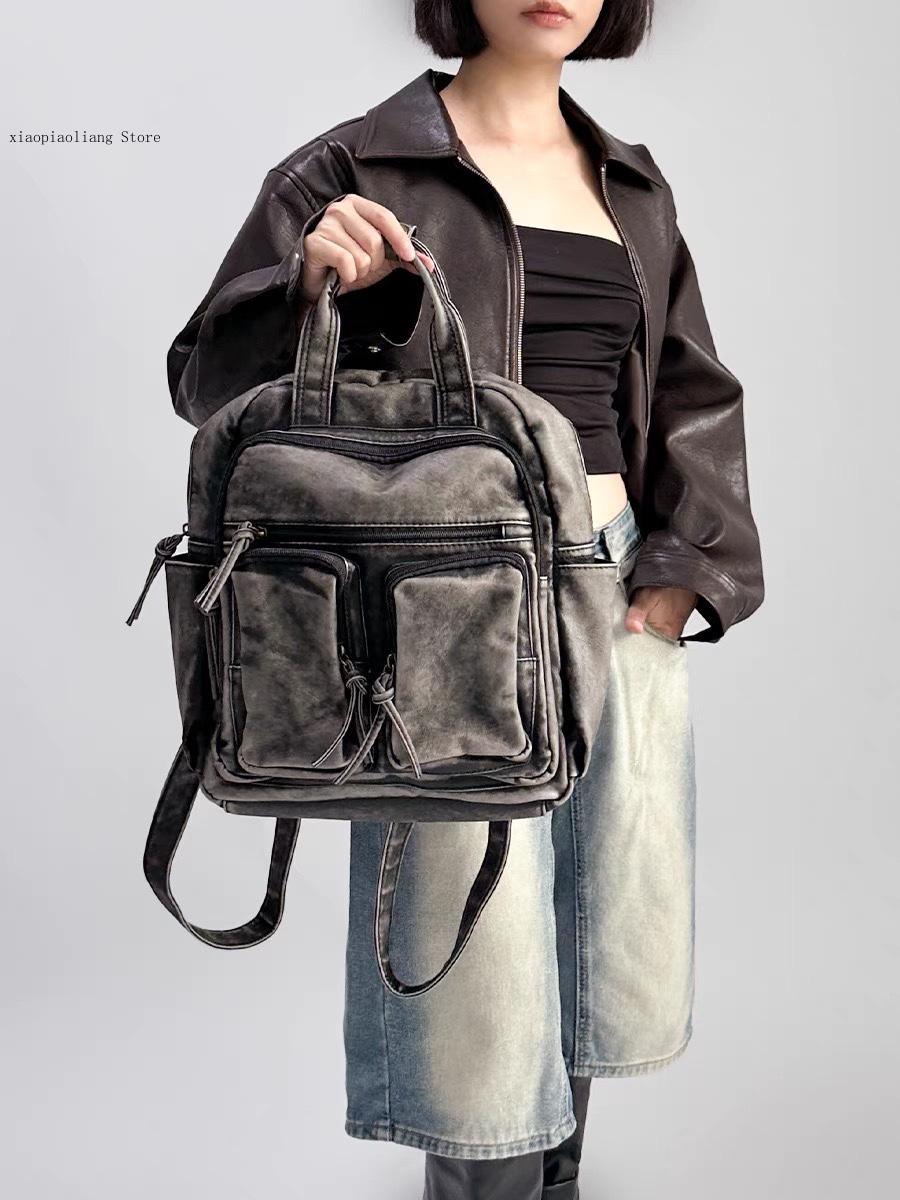 高級ソフトウォッシュPUレザーバックパック、トレンドの女子向 - Luxury Bags Girls のレビューと価格