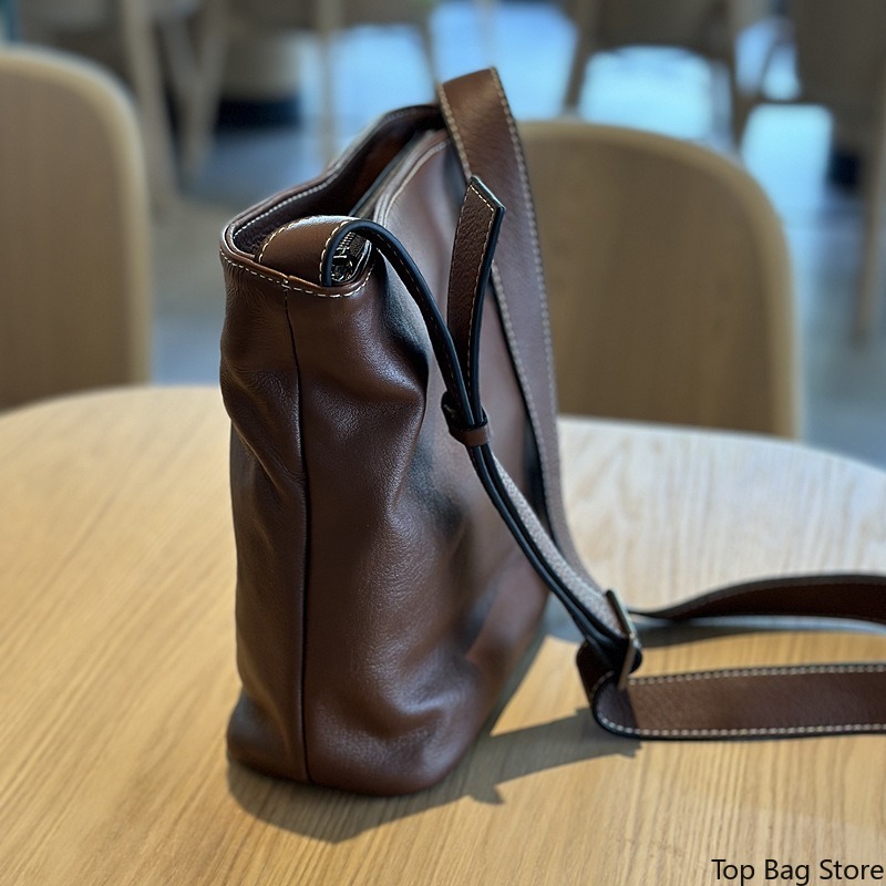 本革バケットバッグ レディース ヴィンテージ ソフトレザー  - Luxury Bags Quiet のレビューと価格
