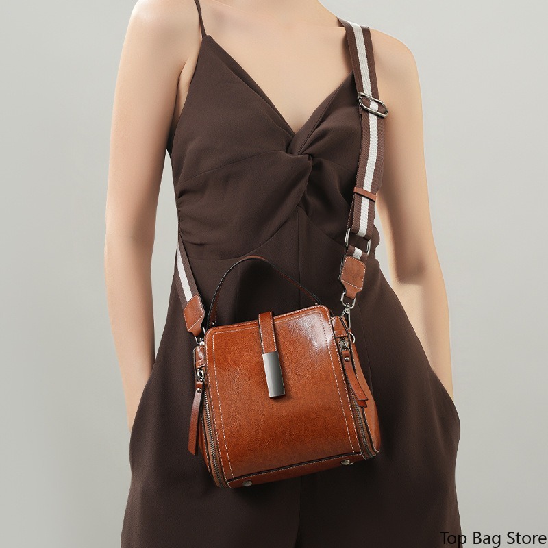 本革クロスボディバッグ レディース 大きめショルダーバッグ  - Luxury Bags Quiet のレビューと価格
