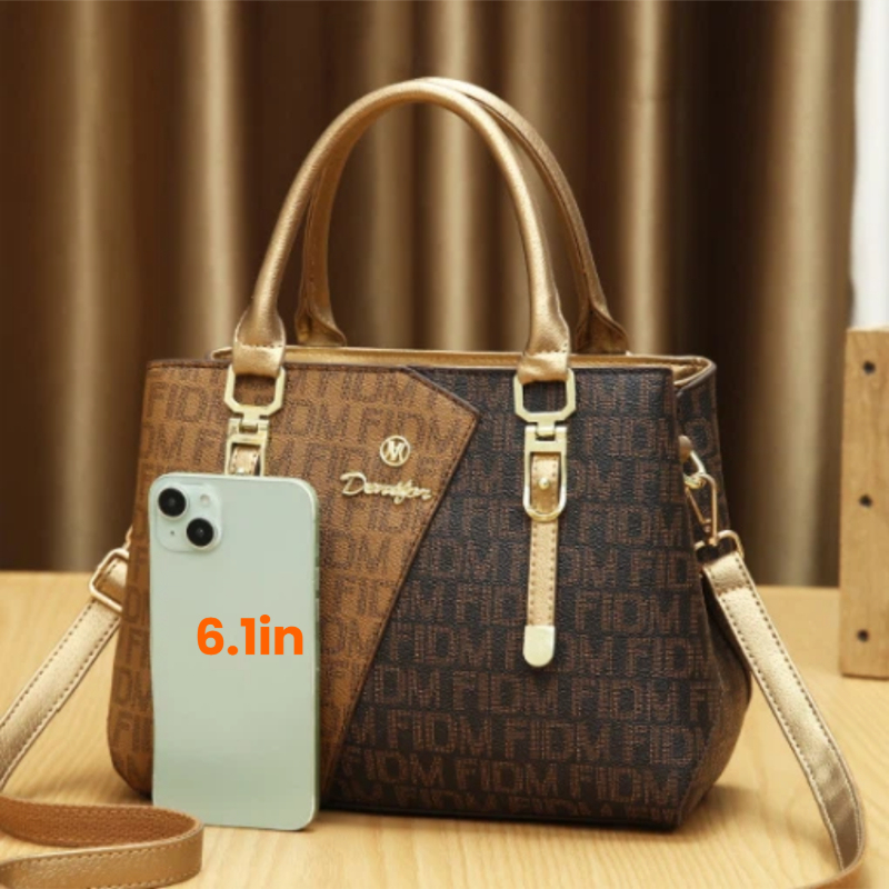 3点セットの女性用バッグ、高級プレミアムレザーのプリント入り - Luxurious Bag のレビューと価格