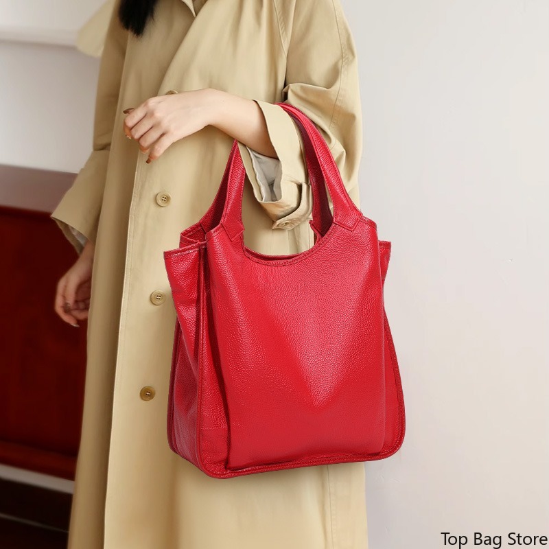 本革ショルダートートバッグ レディース フルグレインレザー  - Luxury Bags Quiet のレビューと価格