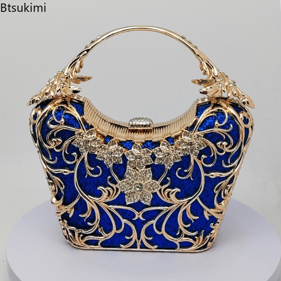 中空金属製イブニングバッグ女性のファッション光沢のあるパーテ - Luxury Bags Collection のレビューと価格