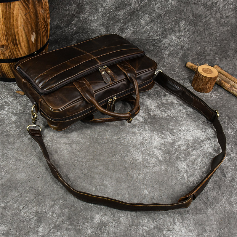 本革のメンズラップトップバッグ,ブリーフケース,ショルダーバ - Luxury Bags Laptop のレビューと価格