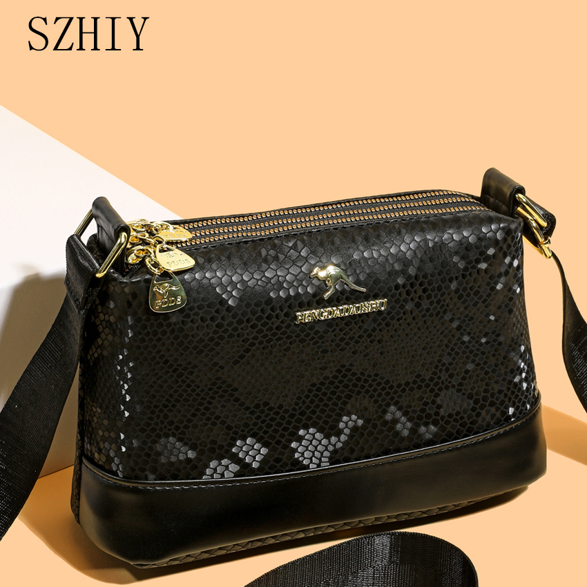スネーク柄ショルダーバッグ女性クロスボディ財布女の子のための - Luxury Bags Girls のレビューと価格