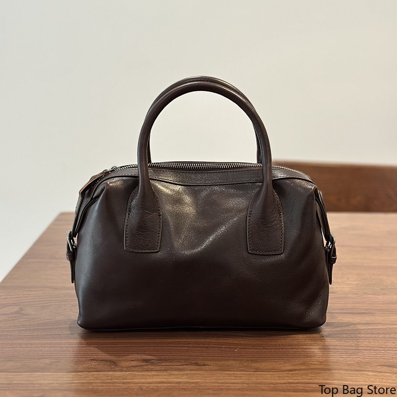 本革ボストンバッグ レディース ベジタブルタンニン鞣しハンド - Luxury Bags Quiet のレビューと価格