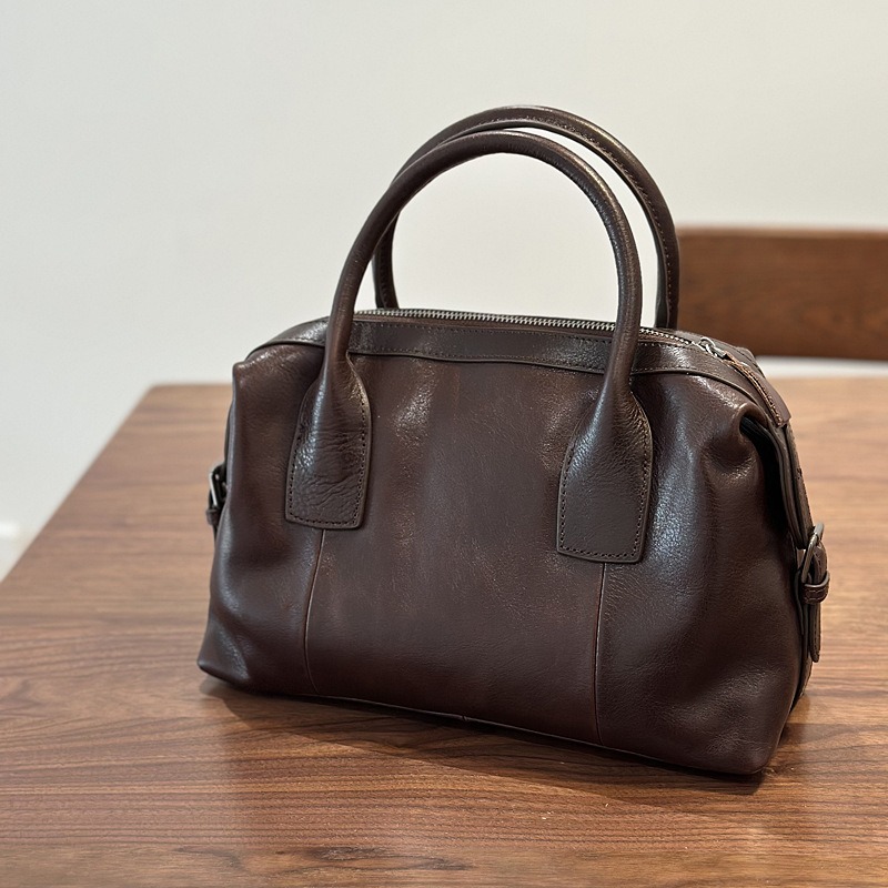 本革ボストンバッグ レディース ベジタブルタンニン鞣しハンド - Luxury Bags Quiet のレビューと価格