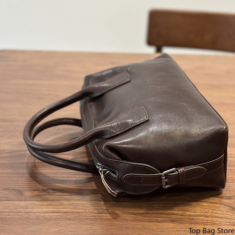 本革ボストンバッグ レディース ベジタブルタンニン鞣しハンド - Luxury Bags Quiet のレビューと価格