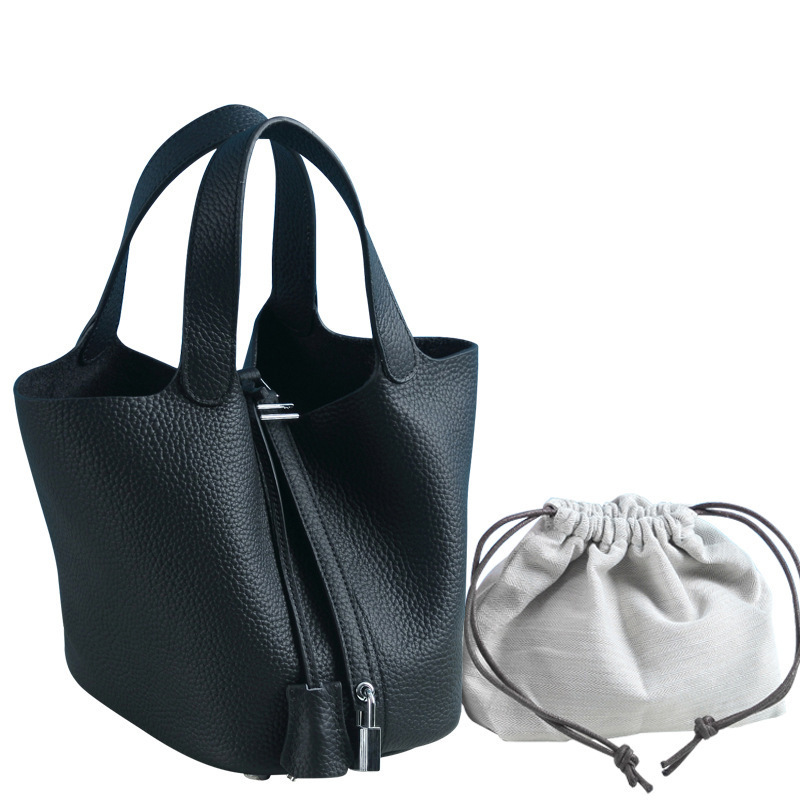 2023 新コントラストカラー牛革バケットバッグエレガントな - Luxury Bags Office のレビューと価格