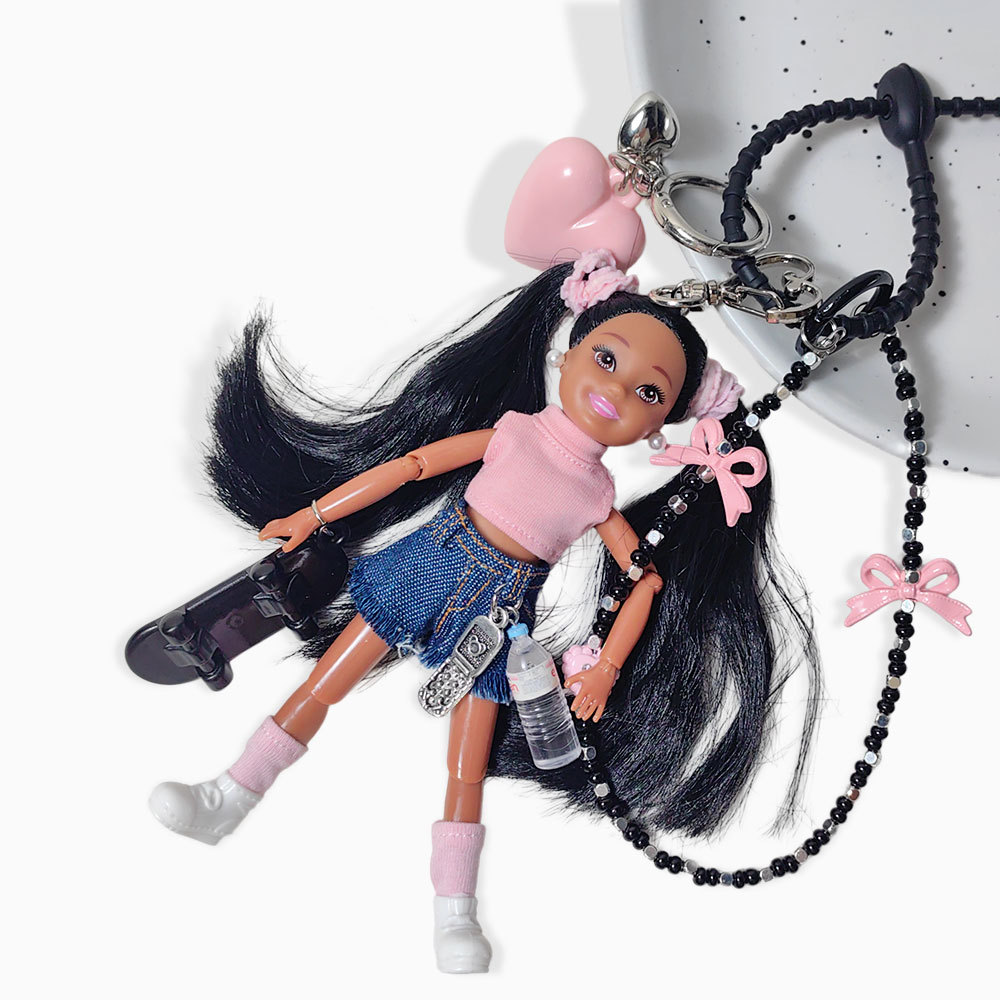 ファッションスケートボードガールドールキーホルダー、ボウチェ - Luxury Bags Girls のレビューと価格