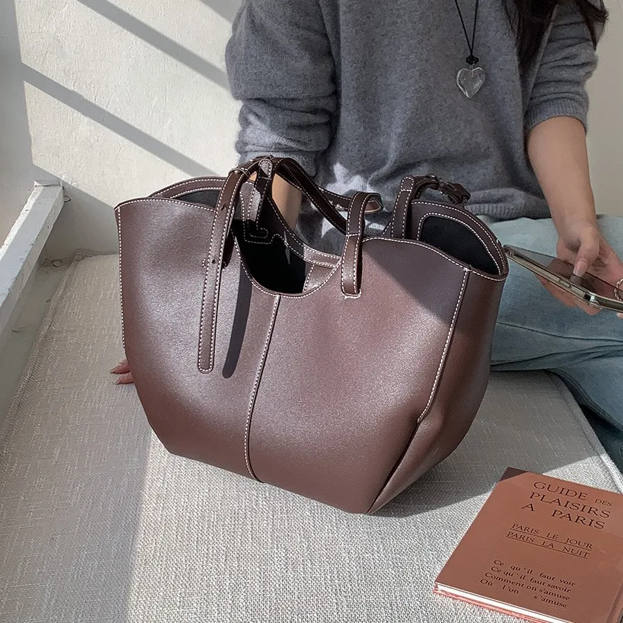 大容量の女性用ハンドバッグ,PUレザーのポータブルショッピン - Luxury Bags Supplier のレビューと価格