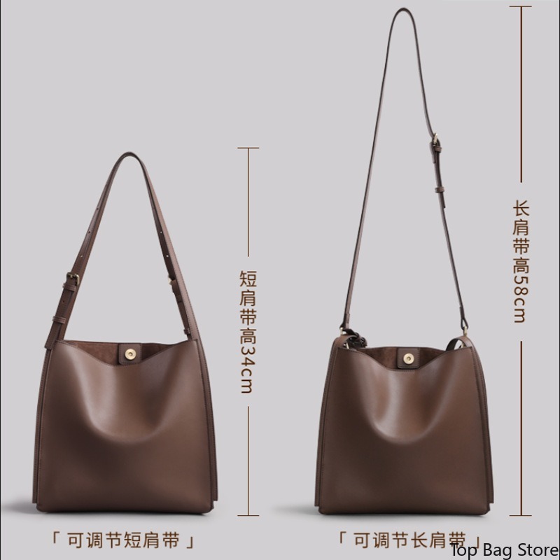 本革バケットバッグ レディース 通勤用 大容量 ヴィンテージ - Luxury Bags Quiet のレビューと価格