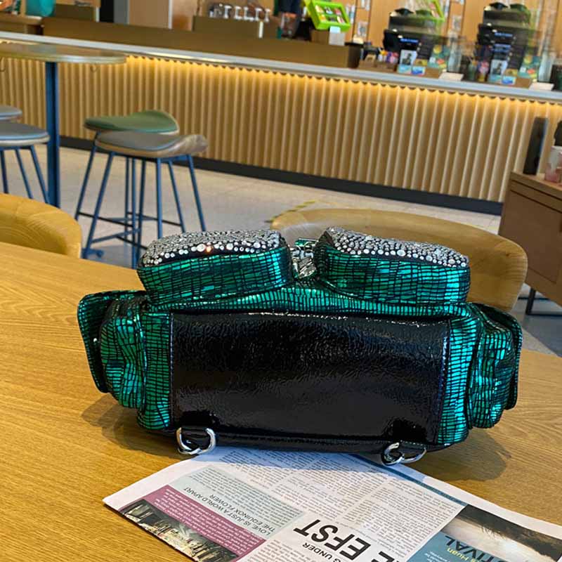 女性用バックパック,大容量ショルダーバッグ,合成皮革,ダイヤ - Luxury Bags Girls のレビューと価格