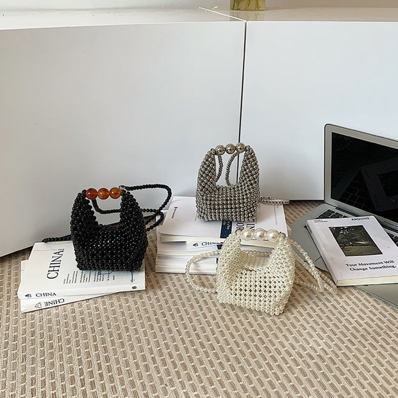 女性のビーズ織りミニクロスボディバッグ夏の新しいカジュアルフ - Luxury Bags For Summer のレビューと価格