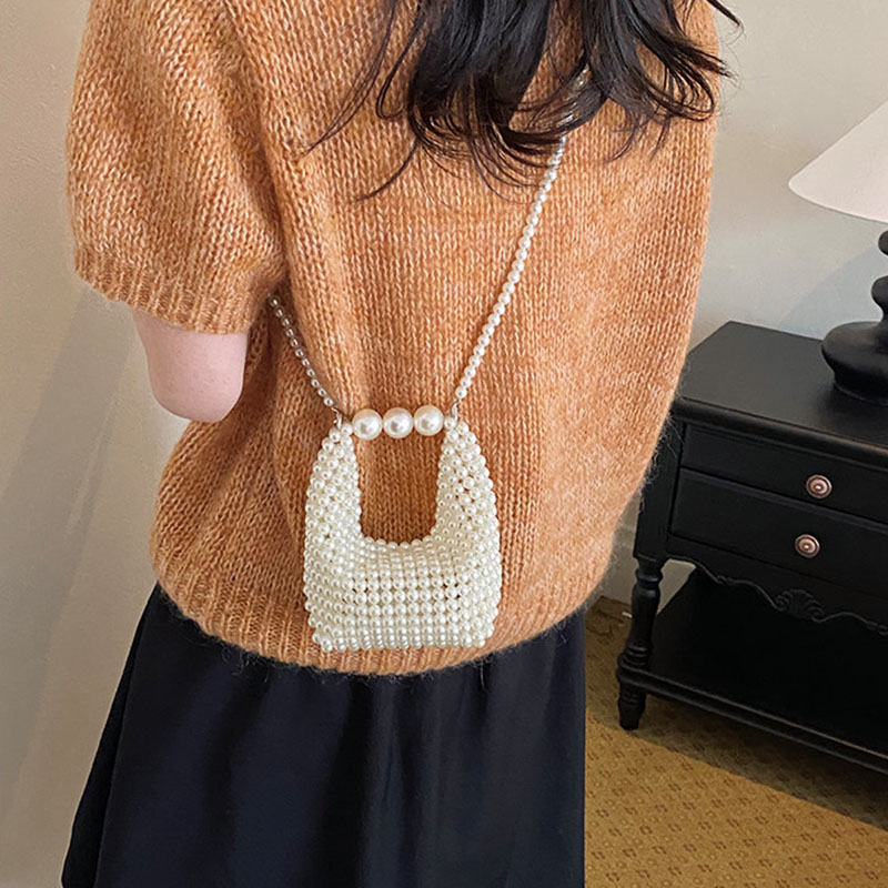 女性のビーズ織りミニクロスボディバッグ夏の新しいカジュアルフ - Luxury Bags For Summer のレビューと価格