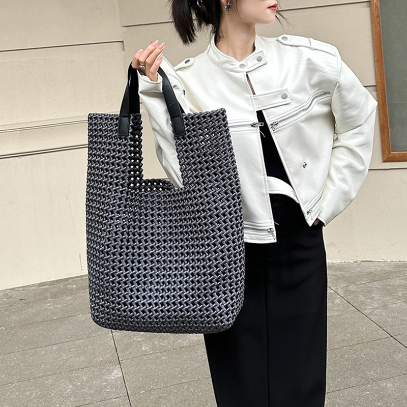 2025年ラグジュアリー中空織り大容量トートバッグブランド女 - Luxury Bags Sales のレビューと価格